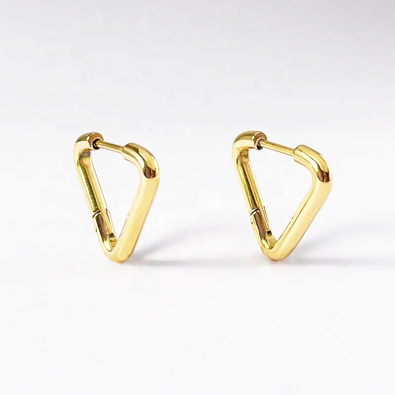 18K Gold Plated Stainless Steel Jewelry Geometry Triangle Design Ear Stud Accessories Earrings E211337
18K Gold Plated Stainless Steel Jewelry Geometry Triangle Design Ear Stud Accessories Earrings E211337