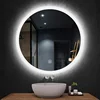 LED lighted decorative wall hanging cooper free cosmetic round mirror