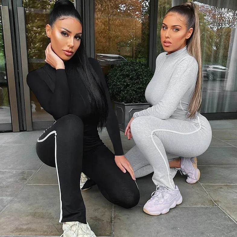 Spring Mock Neck Contrast Color Split Workout Clothing Fitness Gym Skinny Long Sleeve Bodycon One Piece Women 2021 Jumpsuit, Gray,black,green,pink,brown
Spring Mock Neck Contrast Color Split Workout Clothing Fitness Gym Skinny Long Sleeve Bodycon One Piece Women 2021 Jumpsuit, Gray,black,green,pink,brown