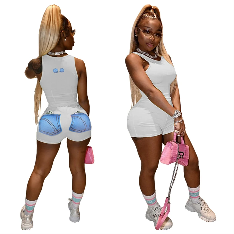 Custom Shorts Lady Color Block High Quality Club Wear Casual Spring New Woman Letter Print Pants Sleeveless V Neck Sexy Jumpsuit, Picture shown
Custom Shorts Lady Color Block High Quality Club Wear Casual Spring New Woman Letter Print Pants Sleeveless V Neck Sexy Jumpsuit, Picture shown