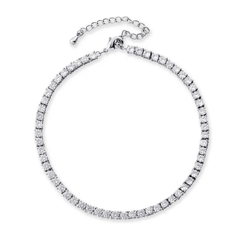 Summer Beach Foot Jewelry CZ Diamond Tennis Chain Silver Color Simple ins Female Foot Anklet Chain
Summer Beach Foot Jewelry CZ Diamond Tennis Chain Silver Color Simple ins Female Foot Anklet Chain