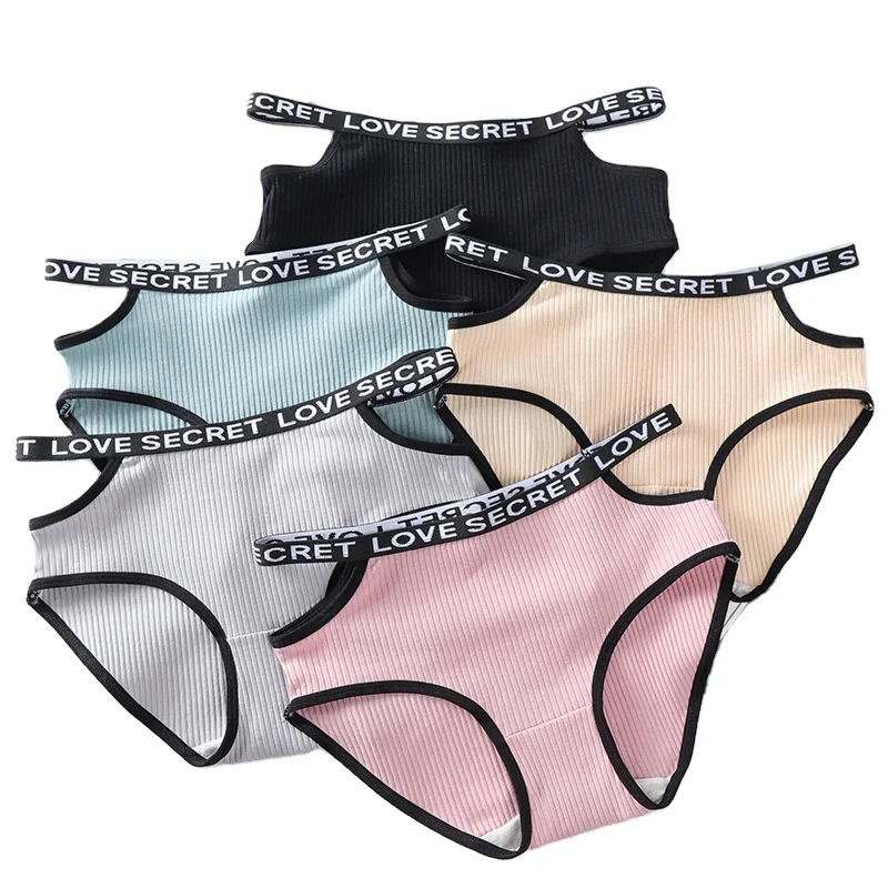 Fashionable letter belt comfortable and breathable pure underwear briefs women low waist cotton Panties, Blue gray pink skin black
Fashionable letter belt comfortable and breathable pure underwear briefs women low waist cotton Panties, Blue gray pink skin black