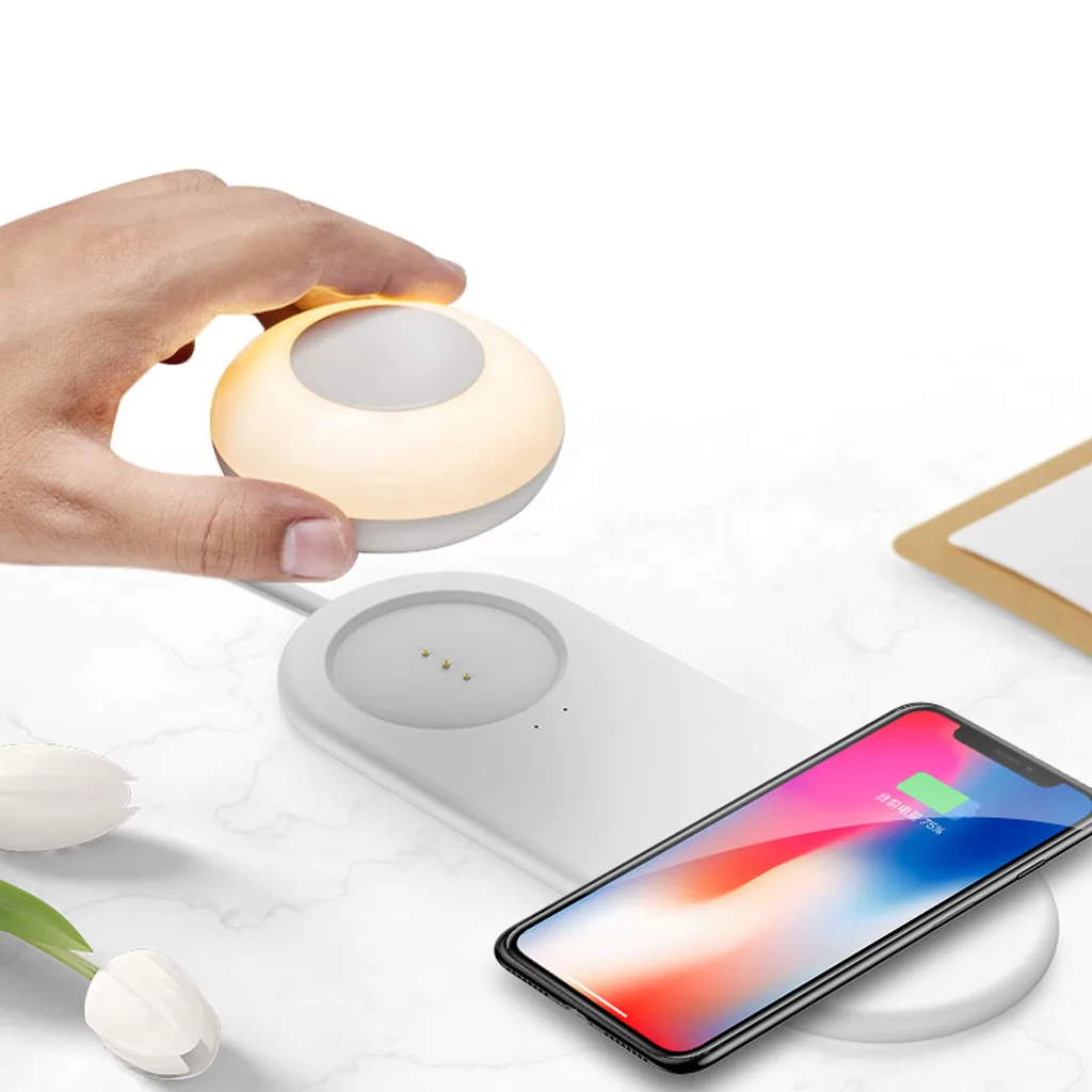 2 in 1 Wireless Charger Led Night Light Mobile Phone Wireless Charging Separate Magnetic Touch Dimming Mutifunction chargers
2 in 1 Wireless Charger Led Night Light Mobile Phone Wireless Charging Separate Magnetic Touch Dimming Mutifunction chargers