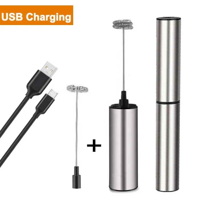 Kitchen Milk forther USB adjustable Stainless steel usb Milk Frother with double head
Kitchen Milk forther USB adjustable Stainless steel usb Milk Frother with double head