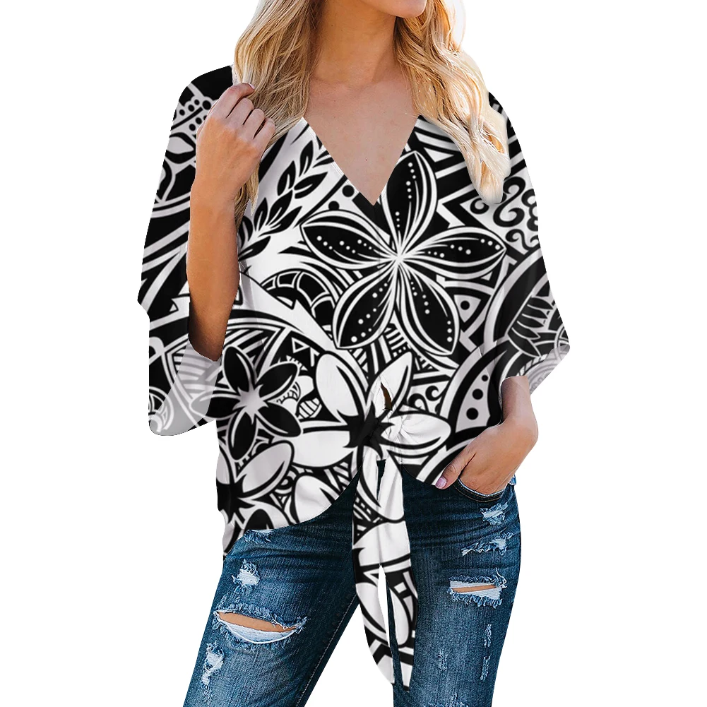 Sexy Casual Comfortable Women Clothes Hawaii Polynesian Tattoo Print Floral Blouses Summer Short Bat Sleeve Tie Front Tops Loose
Sexy Casual Comfortable Women Clothes Hawaii Polynesian Tattoo Print Floral Blouses Summer Short Bat Sleeve Tie Front Tops Loose