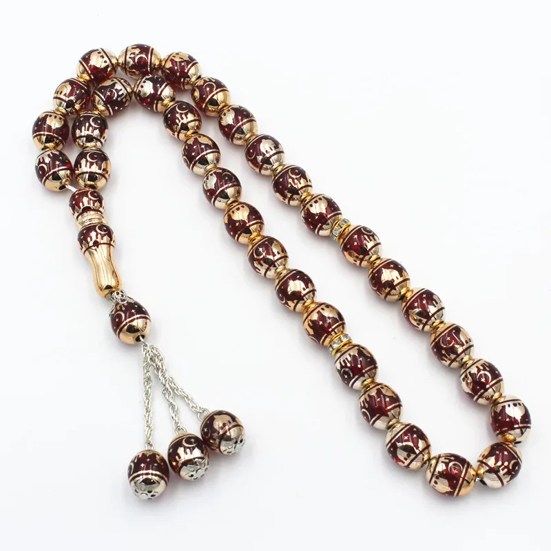Muslim prayer beads engraved with Islamic architectural patterns TASBIH large Muslim Arabic Resin Bracelet
Muslim prayer beads engraved with Islamic architectural patterns TASBIH large Muslim Arabic Resin Bracelet