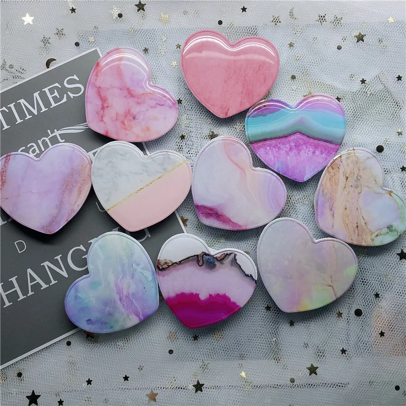 Epoxy Heart Shape marbling print Creative quick stand mobile phone grips holder UP pocket socket
Epoxy Heart Shape marbling print Creative quick stand mobile phone grips holder UP pocket socket