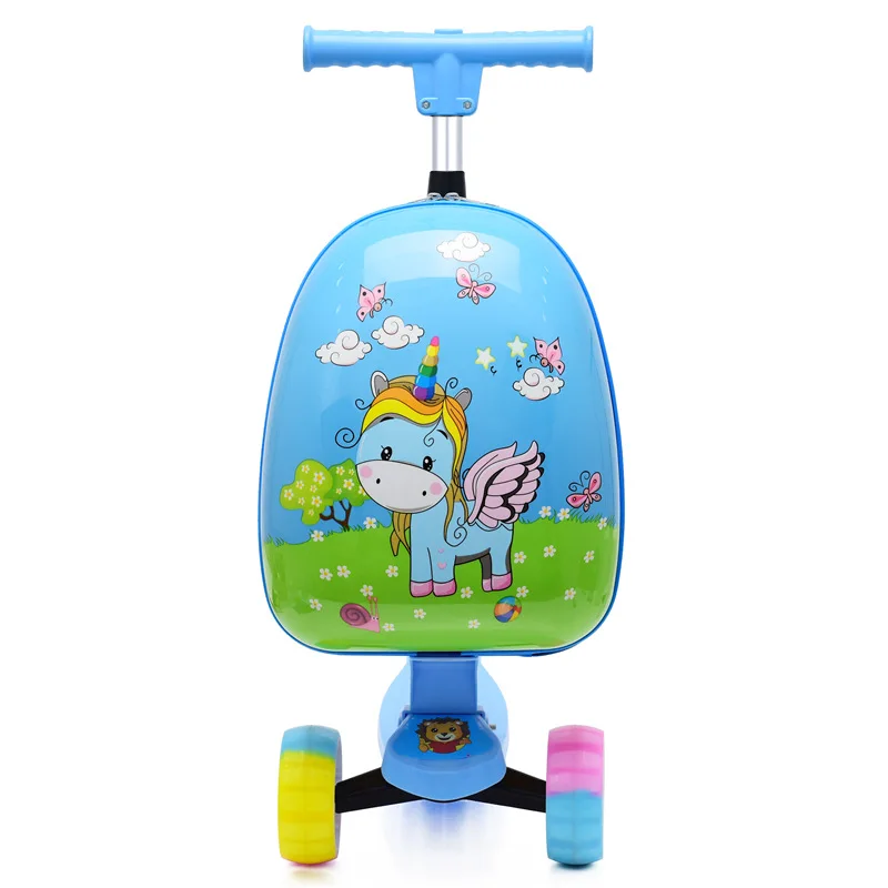 OEM Factory Twinkle For Kids Luggage Scooter Suitcase