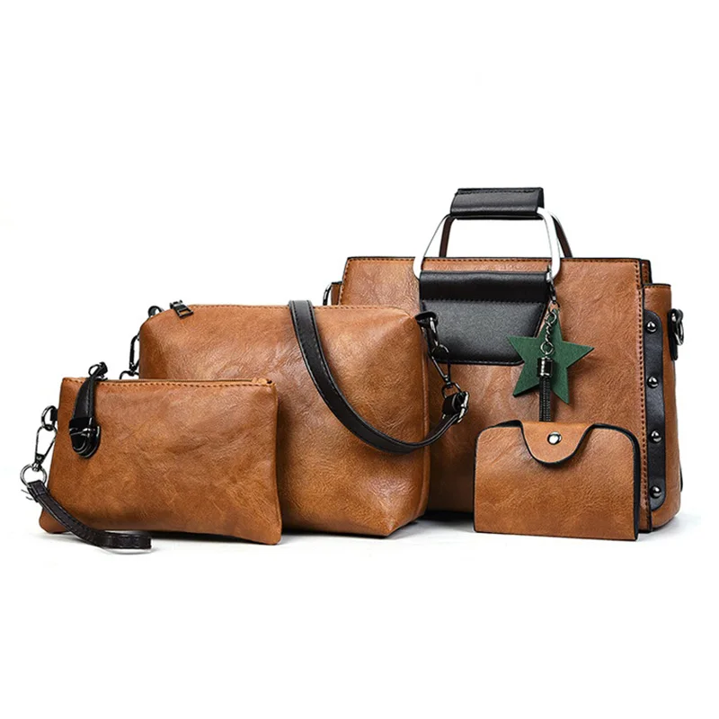4-piece Set PU Leather Designer Handbags for Women Fashion Ladies Tote Bags Purses Shoulder Bags Crossbody Bags
4-piece Set PU Leather Designer Handbags for Women Fashion Ladies Tote Bags Purses Shoulder Bags Crossbody Bags