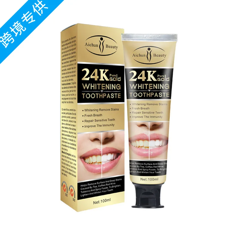 High quality 24k gold Best Teeth Whitening Toothpast remove teeth stains for all the adults
High quality 24k gold Best Teeth Whitening Toothpast remove teeth stains for all the adults