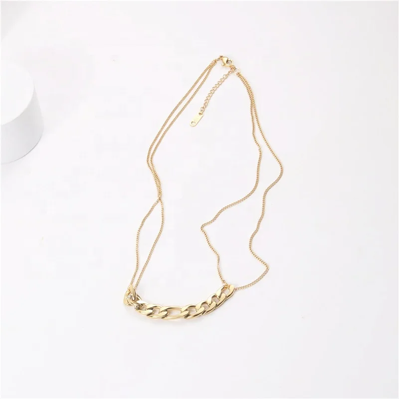 18K Gold Plated Layered Necklace Chunky Chain Pendant Choker Necklace Women Necklace Jewelry Wholesale, Gold color
18K Gold Plated Layered Necklace Chunky Chain Pendant Choker Necklace Women Necklace Jewelry Wholesale, Gold color