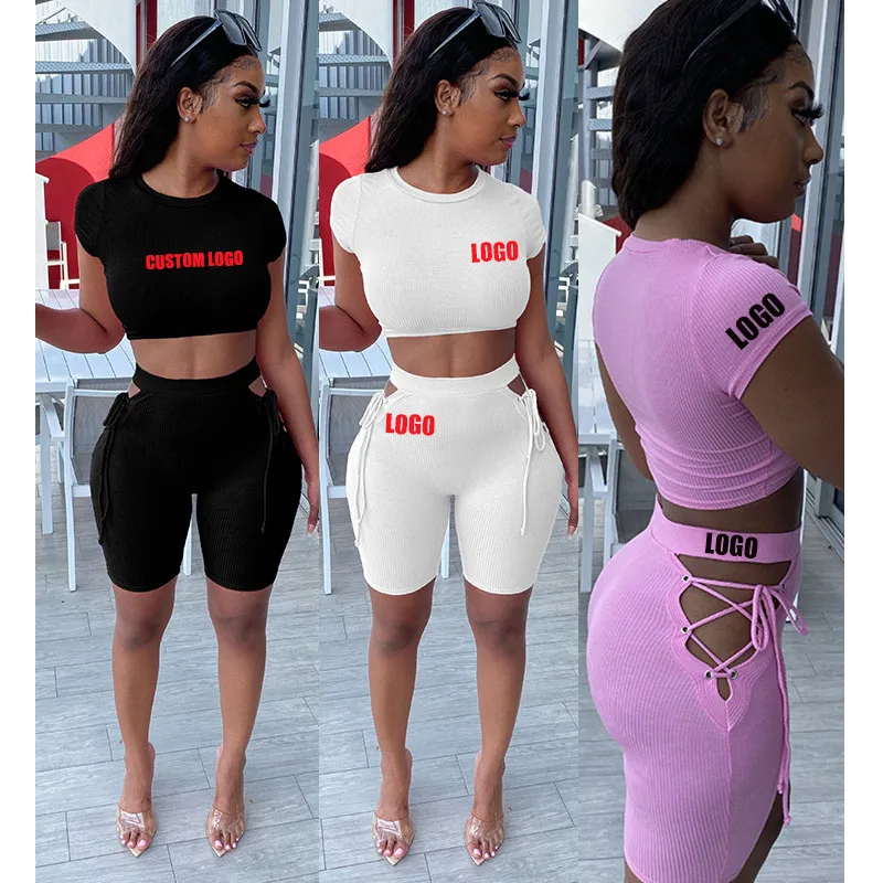 Free Shipping Ladies short sleeve suits bandage Sexy Women ribbed shorts Two-piece Set sexy two piece set, Customized color
Free Shipping Ladies short sleeve suits bandage Sexy Women ribbed shorts Two-piece Set sexy two piece set, Customized color