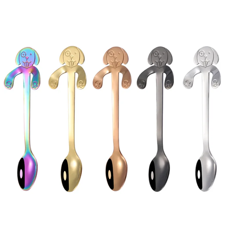 Creative Tea Spoon Stainless Steel Puppy Shaped Coffee Spoon, Silver/gold/rose gold/black/rainbow/blue/purple
Creative Tea Spoon Stainless Steel Puppy Shaped Coffee Spoon, Silver/gold/rose gold/black/rainbow/blue/purple