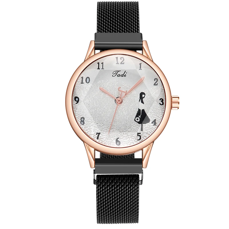 Hot style ladies fashion watch color beautiful little girl pattern alloy magnet button ladies personality quartz watch, 7 colors
Hot style ladies fashion watch color beautiful little girl pattern alloy magnet button ladies personality quartz watch, 7 colors