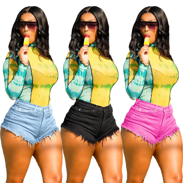Summer Tassel Ripped Denim Shorts Black red Blue Skinny High Waist Casual Women Jean Short
Summer Tassel Ripped Denim Shorts Black red Blue Skinny High Waist Casual Women Jean Short