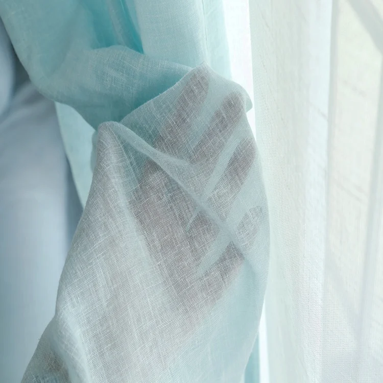 Modern Style Window Gauze Sheer Tulle Fabric Curtains For Living Room