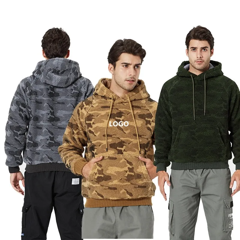 Newest Men Autumn And Winter Loose Casual Hooded Pullover Jacket Camouflage Plus Size Sweater, As picture
Newest Men Autumn And Winter Loose Casual Hooded Pullover Jacket Camouflage Plus Size Sweater, As picture