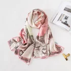 Suzhou factory design custom scarf 100% silk women's shawl silk scarf printing