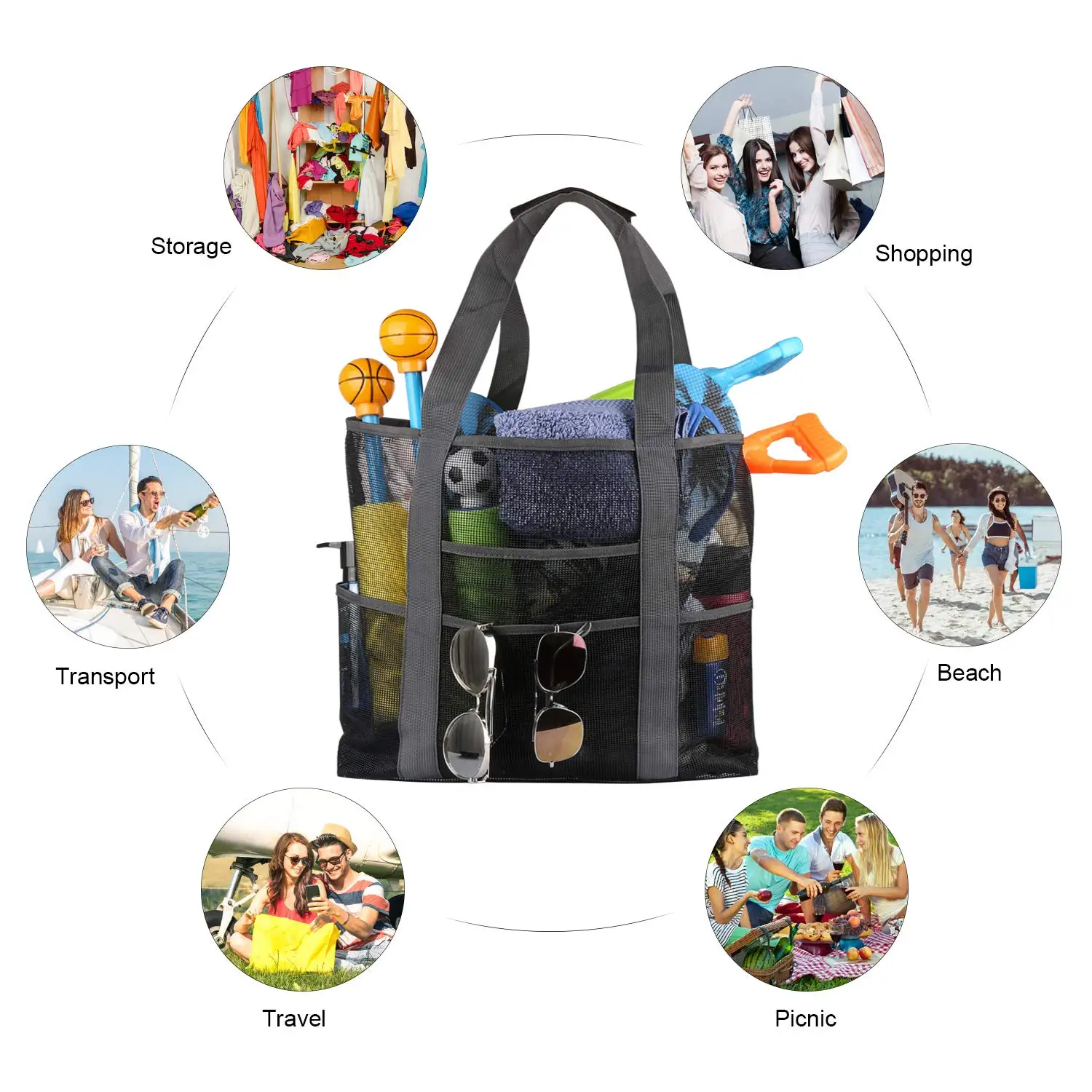 Wholesale Outdoor Swimming Mesh Bag Ladies Fashion Summer Handbags Beach Storage Bag for Travel Vacation
Wholesale Outdoor Swimming Mesh Bag Ladies Fashion Summer Handbags Beach Storage Bag for Travel Vacation