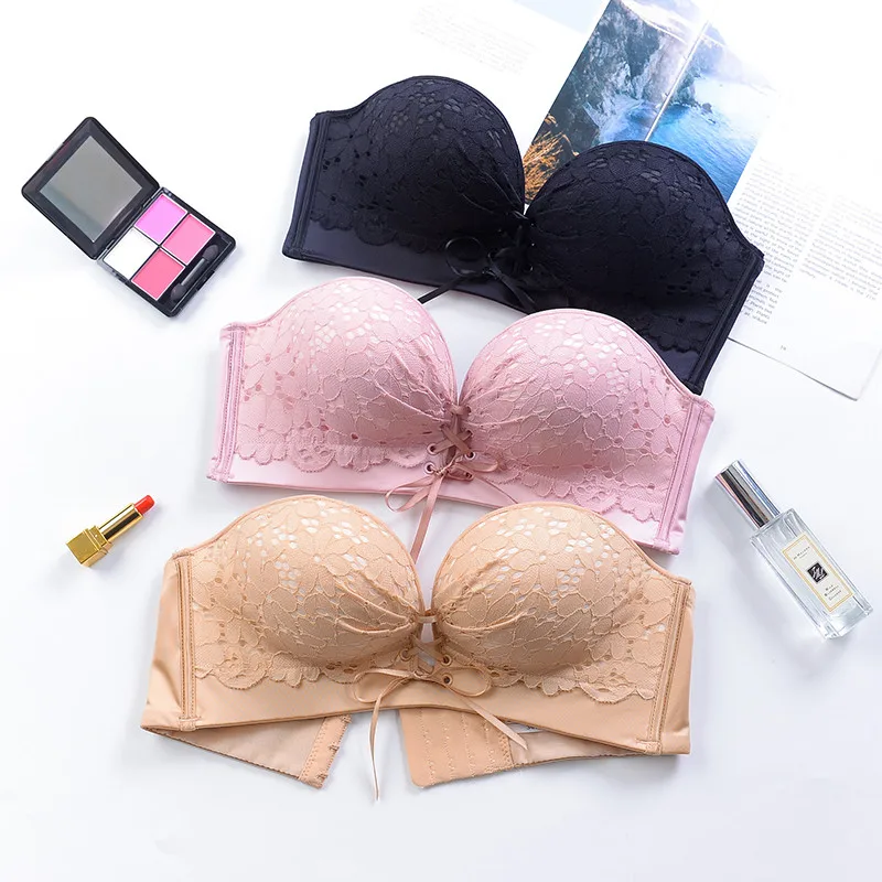 Sexy women underwear bra push up strapless invisible lace bralette seamless gather bandage lingerie, Red
Sexy women underwear bra push up strapless invisible lace bralette seamless gather bandage lingerie, Red