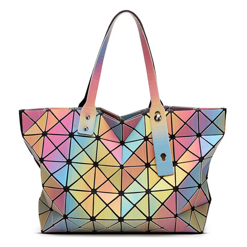 Trendy 3D rainbow geometric design bucket large volume tote bag travel bag shoulder bag, As show
Trendy 3D rainbow geometric design bucket large volume tote bag travel bag shoulder bag, As show