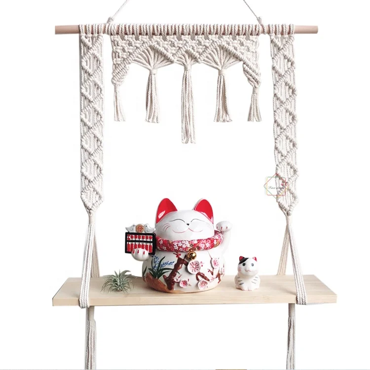 modern home decor macrame shelf hanger macrame wall hanging plant shelf, Different colors
modern home decor macrame shelf hanger macrame wall hanging plant shelf, Different colors