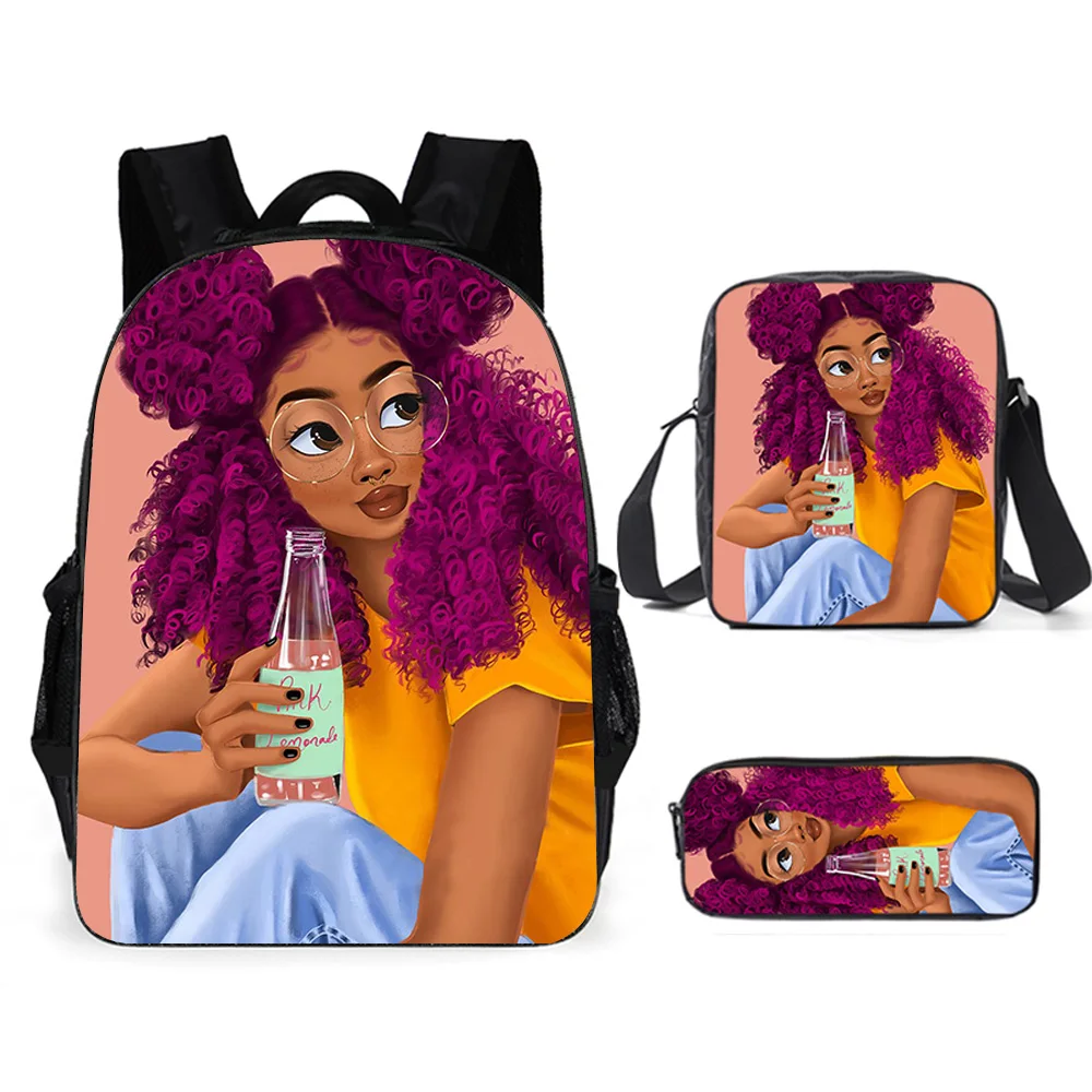 3 in 1 Backpack Sets Afro African Women Printed Kids Student Book School Bag Pack With Pencil Box
3 in 1 Backpack Sets Afro African Women Printed Kids Student Book School Bag Pack With Pencil Box