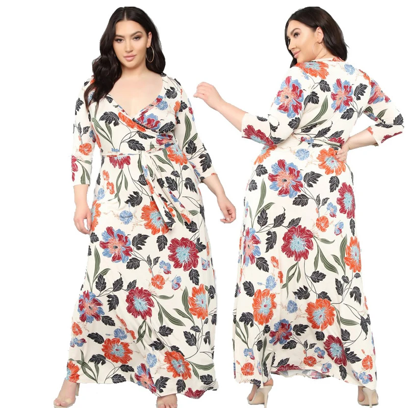 2021 summer new style fashion printing apricot V-neck tight-fitting long elegant casual dress plus size women's clothing
2021 summer new style fashion printing apricot V-neck tight-fitting long elegant casual dress plus size women's clothing