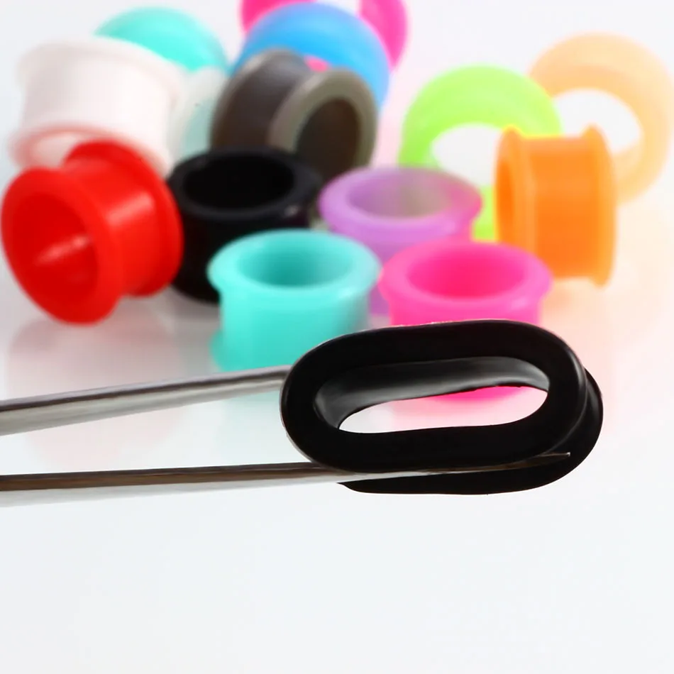 Hollow Cylinder Colorful Expansion Custom Wholesale 12 pairs in one set Molded Black Silicone Gel Soft Earring Tunnel Plugs
Hollow Cylinder Colorful Expansion Custom Wholesale 12 pairs in one set Molded Black Silicone Gel Soft Earring Tunnel Plugs