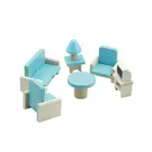 Wooden Doll House Mini Furniture Living Room Toys