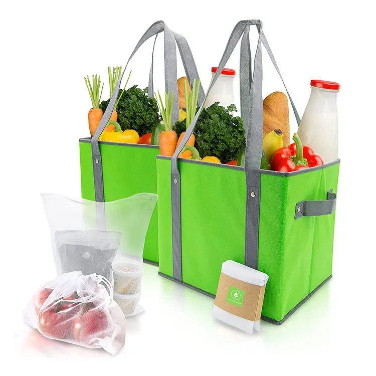 Qetesh Reusable Grocery Shopping Tote Bags With Bonus Pack For Groceries With Drawstring Custom Shopping Bag, As picture
Qetesh Reusable Grocery Shopping Tote Bags With Bonus Pack For Groceries With Drawstring Custom Shopping Bag, As picture