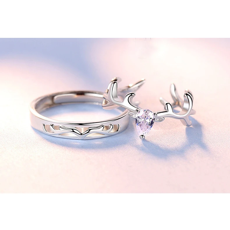 One Deer Love You Couple Ring Copper Silver Birthday Gift Simple Fashion Rings Men Women
One Deer Love You Couple Ring Copper Silver Birthday Gift Simple Fashion Rings Men Women