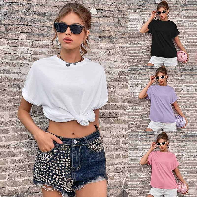 Women Softstyle Cotton T Shirt Blank Summrt Top Short Sleeve Crewneck Basic Tee Shirts
Women Softstyle Cotton T Shirt Blank Summrt Top Short Sleeve Crewneck Basic Tee Shirts