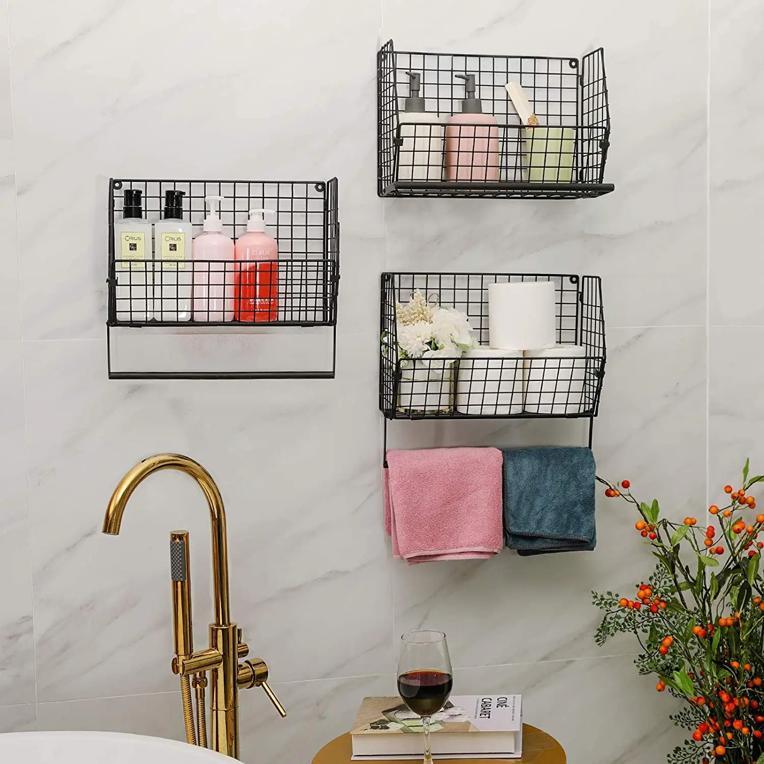 3 Pcs Wall Mounted Magazine Mail Box Metal Wire Basket Hanging Storage Towel Rack Kitchen Bathroom Hanger Toilet Organizer
3 Pcs Wall Mounted Magazine Mail Box Metal Wire Basket Hanging Storage Towel Rack Kitchen Bathroom Hanger Toilet Organizer
