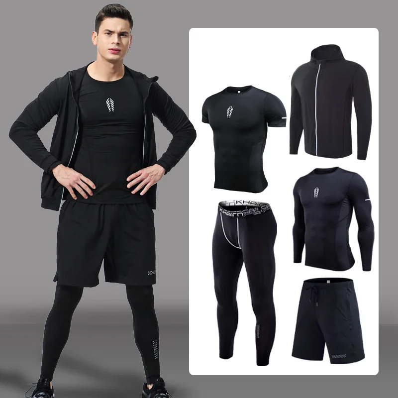 4 Pieces 5 Pieces Men Quick Dry Training Wear Set Gym Clothes Running Suits Breathable Running Wear Sport Suit For Male 
4 Pieces 5 Pieces Men Quick Dry Training Wear Set Gym Clothes Running Suits Breathable Running Wear Sport Suit For Male