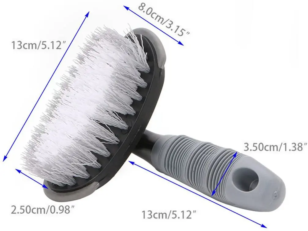 Car Wheel Cleaning Brush Tire Rim Scrub Brush Soft Alloy Brush Cleaner Tie