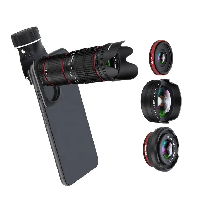 Aipaxal Custom Present Universal Clip-on 5 in 1 12.8x 4K HD Telescopic Zoom Telephoto Phone Camera Lens for iPhone, Black
Aipaxal Custom Present Universal Clip-on 5 in 1 12.8x 4K HD Telescopic Zoom Telephoto Phone Camera Lens for iPhone, Black