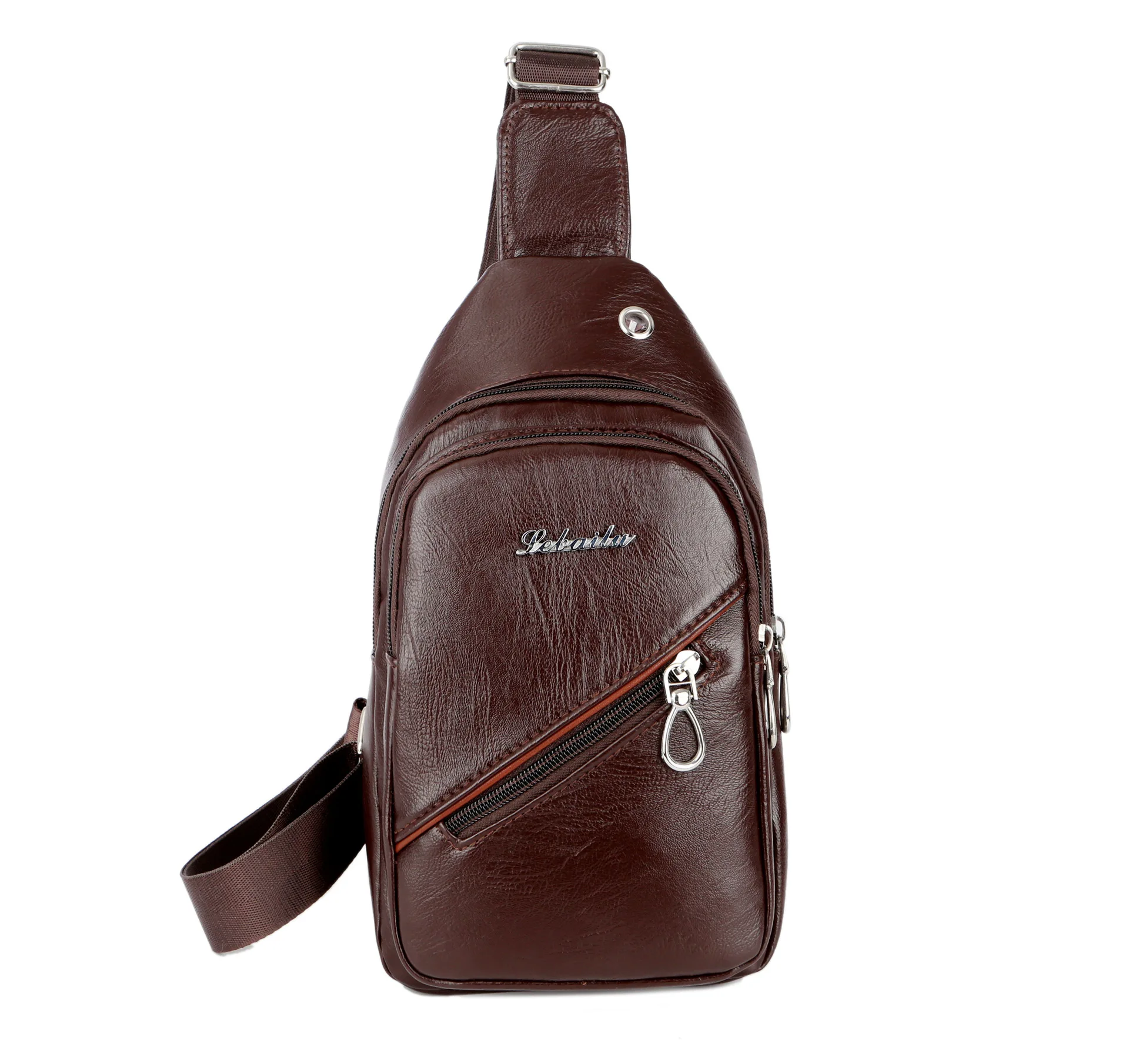 Fashion men's chest bag outdoor messenger bag PU leather multi-layer mobile phone shoulder bag, 2 colors
Fashion men's chest bag outdoor messenger bag PU leather multi-layer mobile phone shoulder bag, 2 colors