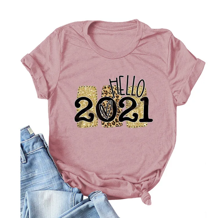 Amazon 2021 New Arrivals Hot style Hello 2021 180gsm Casual Loose Fit Crew Neck American Sized womens graphic t shirt
Amazon 2021 New Arrivals Hot style Hello 2021 180gsm Casual Loose Fit Crew Neck American Sized womens graphic t shirt