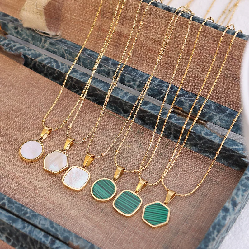 2022 Hot Ins Stainless Steel 18K Gold Plated Baroque Pearl chain necklace Cute Squares Circles Shell Stainless Steel Necklace
2022 Hot Ins Stainless Steel 18K Gold Plated Baroque Pearl chain necklace Cute Squares Circles Shell Stainless Steel Necklace