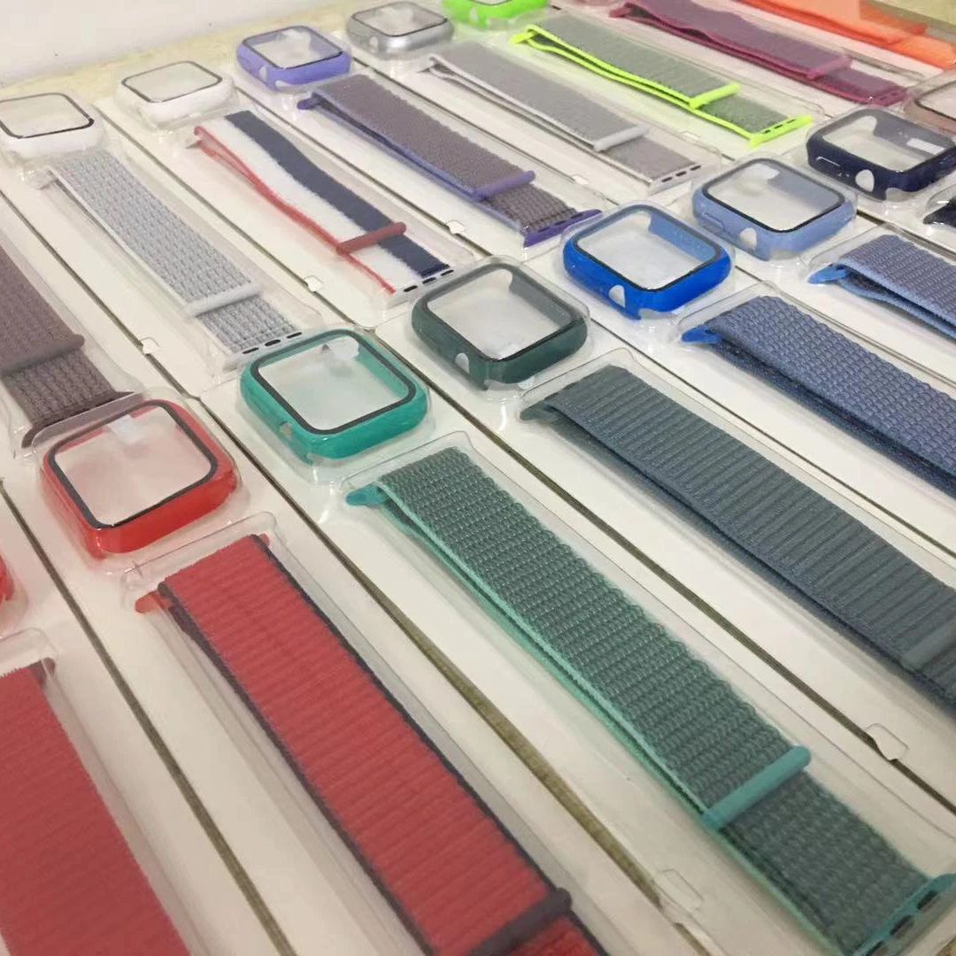 2 in 1 Packing Watch Screen Cover with Nylon watch band for Apple Watch 38 40 42 44 mm
2 in 1 Packing Watch Screen Cover with Nylon watch band for Apple Watch 38 40 42 44 mm