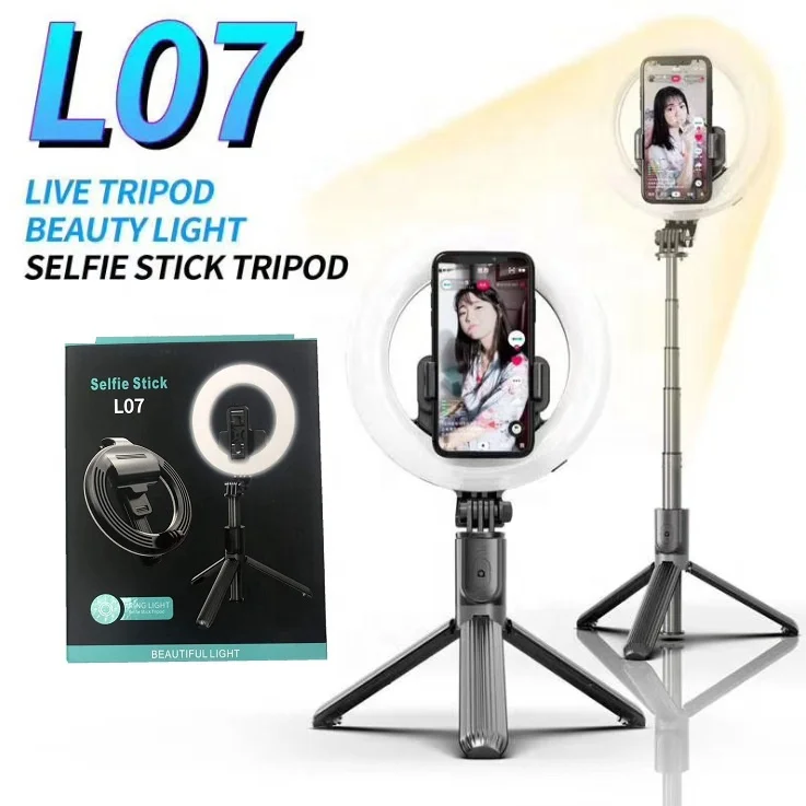 Hot Selling L07 Foldable Mobile Phone LED Ring Light Selfie Stick Tripod with Wireless Remote Shutter
Hot Selling L07 Foldable Mobile Phone LED Ring Light Selfie Stick Tripod with Wireless Remote Shutter