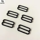 Eco friendly 20mm black good quality nylon plastic bra slider plastic bra adjuster