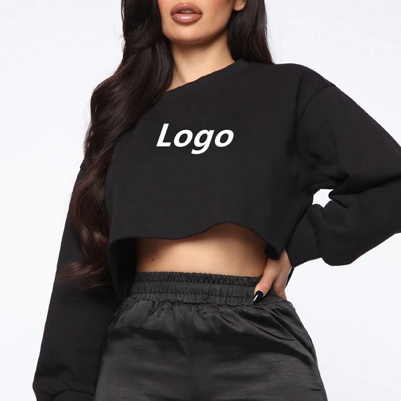 OEM womens crewneck crop sweatshirt custom crop top t shirts women cotton streetwear
OEM womens crewneck crop sweatshirt custom crop top t shirts women cotton streetwear