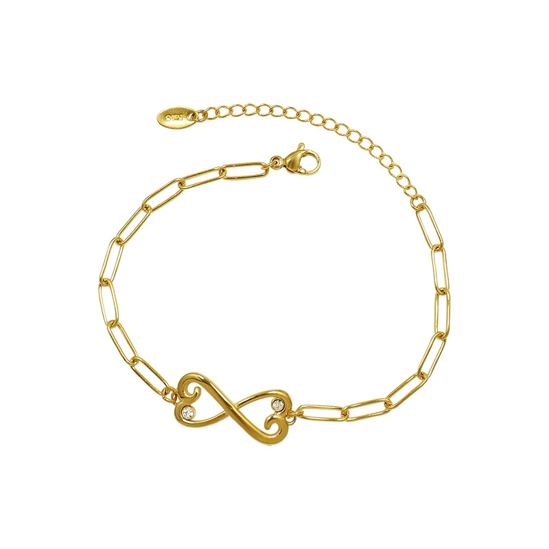 8 Bow With Diamond Bracelet Titanium Steel 18K Gold Zircon Bracelet Temperament Simple Bracelet For Women
8 Bow With Diamond Bracelet Titanium Steel 18K Gold Zircon Bracelet Temperament Simple Bracelet For Women
