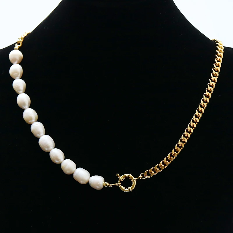Fresh water pearls Wholesale Handmade Jewelry Necklace Pearls strand link Chain Necklace Women Gift Jewelry Acccessories 9745
Fresh water pearls Wholesale Handmade Jewelry Necklace Pearls strand link Chain Necklace Women Gift Jewelry Acccessories 9745