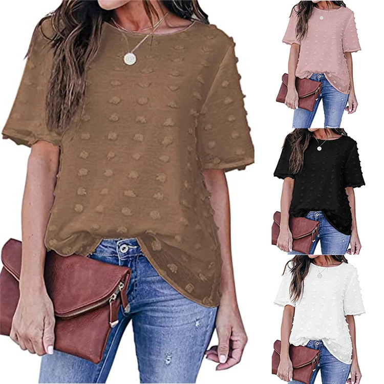 DUODUOCOLOR Casual solid color Round neck Loose Top Women's Fashion 2021 Short sleeve T-shirt D98131
DUODUOCOLOR Casual solid color Round neck Loose Top Women's Fashion 2021 Short sleeve T-shirt D98131
