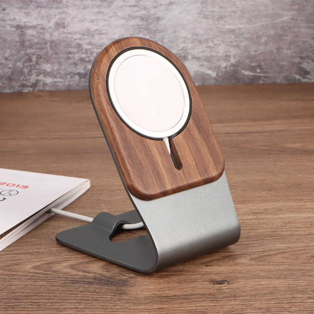 Magnet Low MOQ OEM DIY Mobile Cell Phone Charging Desk Stand Wooden Aluminum Alloy holder Bracket For Apple Magsafing Charger, Gray /sliver/custom
Magnet Low MOQ OEM DIY Mobile Cell Phone Charging Desk Stand Wooden Aluminum Alloy holder Bracket For Apple Magsafing Charger, Gray /sliver/custom