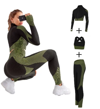 Custom 2pcs Sets Fitness Suits Yoga Women Outfits Long Sleeve Shirt+Seamless Leggings Workout Running Shaperwear
Custom 2pcs Sets Fitness Suits Yoga Women Outfits Long Sleeve Shirt+Seamless Leggings Workout Running Shaperwear