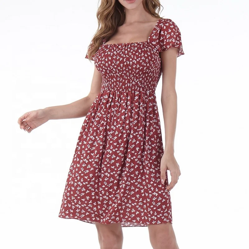 Latest Woman Clothing Summer Outing Casual Elegant Floral Print Beach Short Dress For Women Ladies
Latest Woman Clothing Summer Outing Casual Elegant Floral Print Beach Short Dress For Women Ladies